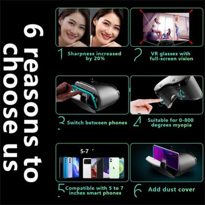 Original pro X7 VR Virtual Reality 3D Glasses Box VR Google Cardboard Helmet for IOS Android 5-7" Smartphone,Wireless Rocker