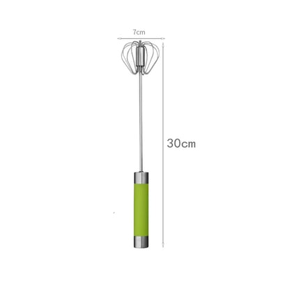 Hand Pressure Semi-Automatic Egg Beater Stainless Steel Kitchen Accessories Tools Self Turning Cream Utensils Whisk Manual Mixer