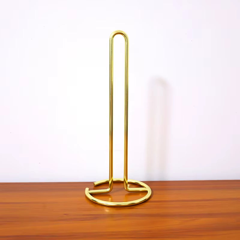 Stainless Steel Kitchen Roll Paper Towel Holder Bathroom Tissue Stand Dining Table Vertical Napkins Rack Kitchen Storage Shelf