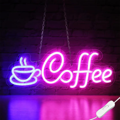 Coffee Neon Sign Light Usb/Battery Led Neon Lamps for Bar Cafe Restaurant Party Art Wall Decor Window Hanging Night Lights