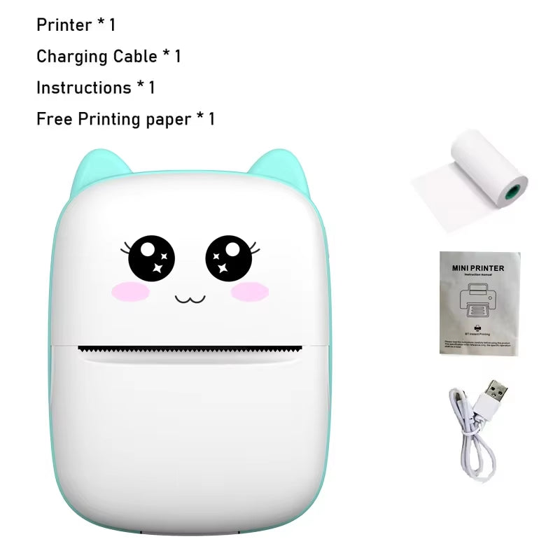MINI Portable Thermal Printer Wireless Memo Label Machine 200Dpi Bluetooth Inkless Pocket Imprimante Phone Notes Printing Paper
