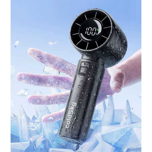 Portable Handheld Fan 4000Mah Battery Operated with LED Display Handheld Personal Small Fan 5 Speed Mini Fan for Travel