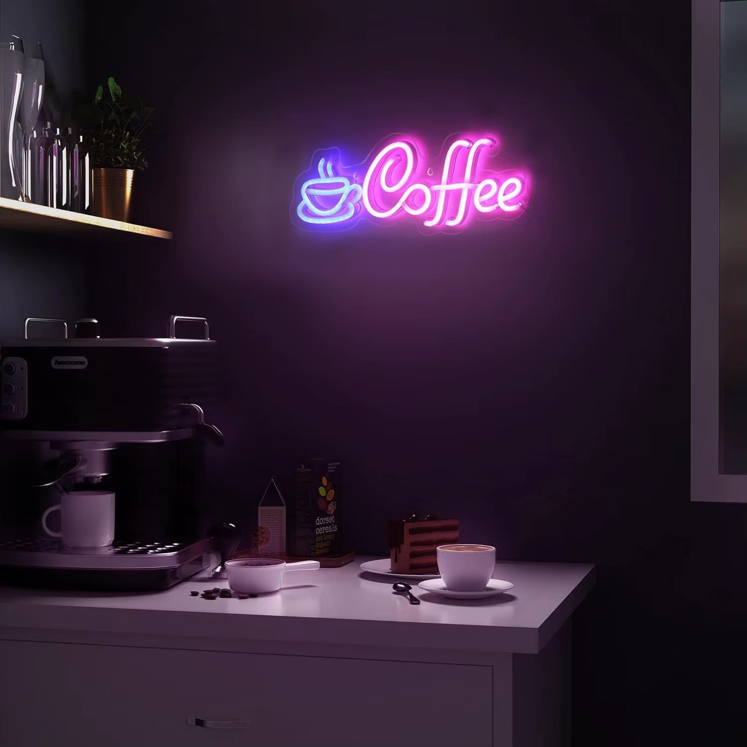 Coffee Neon Sign Light Usb/Battery Led Neon Lamps for Bar Cafe Restaurant Party Art Wall Decor Window Hanging Night Lights