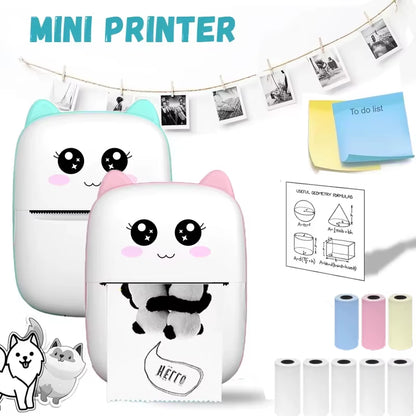 MINI Portable Thermal Printer Wireless Memo Label Machine 200Dpi Bluetooth Inkless Pocket Imprimante Phone Notes Printing Paper