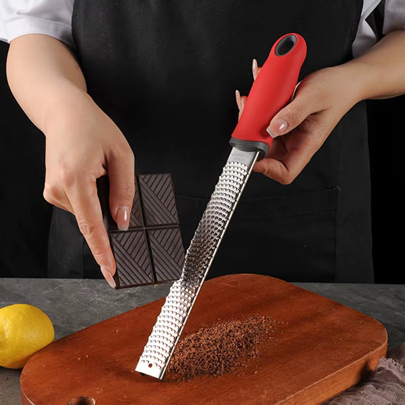 Stainless Steel Cheese Grater & Lemon Zester with Protect Cover Chocolate Fruit Grater Slicer Four Colors Optional Kitchen Tool