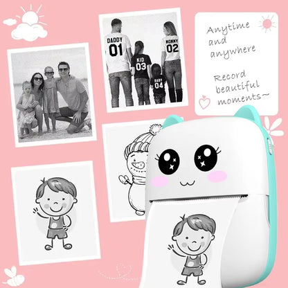 MINI Portable Thermal Printer Wireless Memo Label Machine 200Dpi Bluetooth Inkless Pocket Imprimante Phone Notes Printing Paper